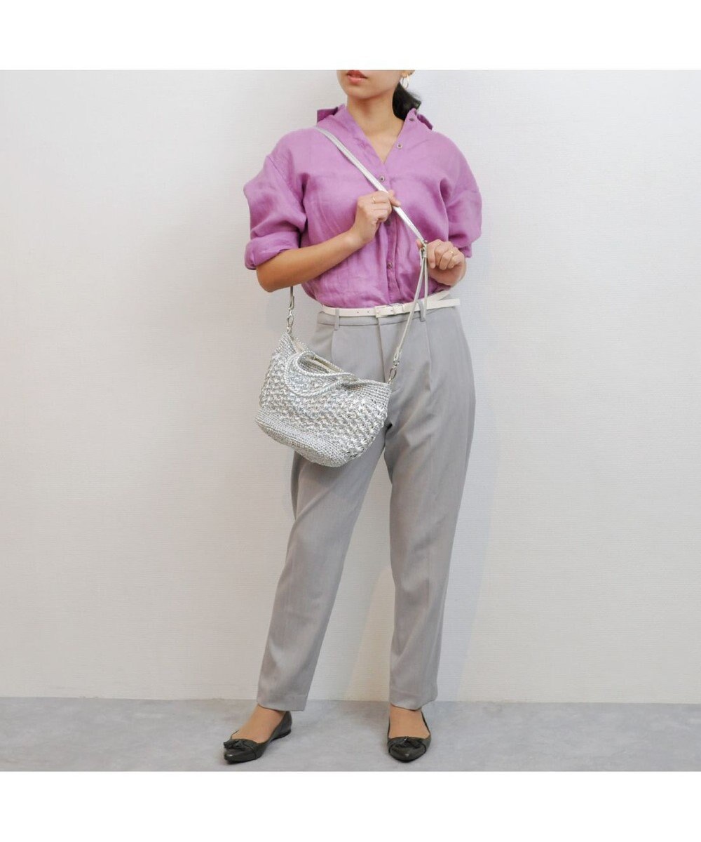 UNBILLION cachecache 柄編みメタリックヤーン2wayミニトート 