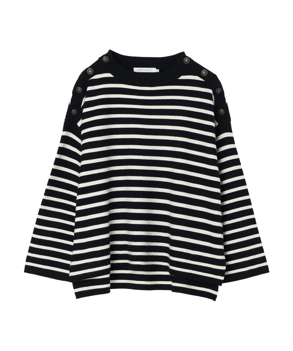 AMERICAN HOLIC バイパチショルダーボタンニットプルオーバー 