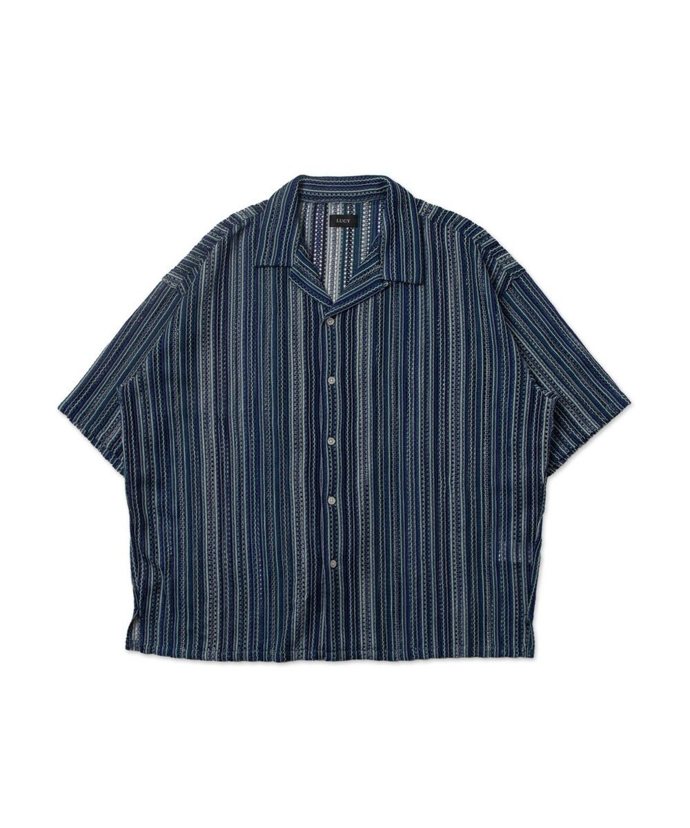 WEGO ストライプメッシュBIGシャツ（S） 