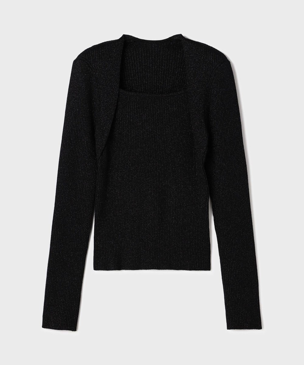 GRACE CONTINENTAL スクエアリブニットトップ 