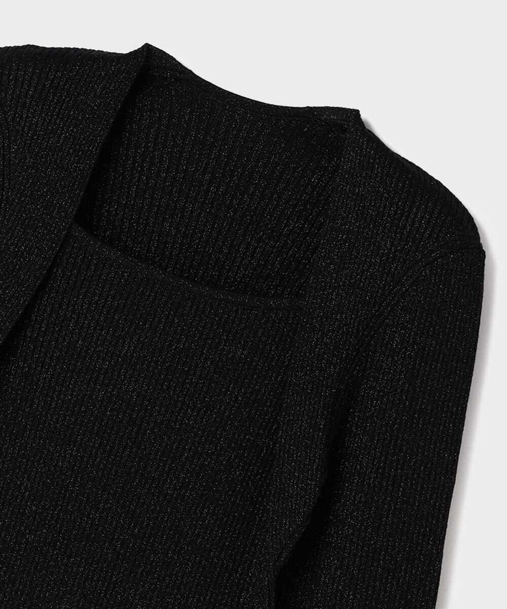 GRACE CONTINENTAL スクエアリブニットトップ 