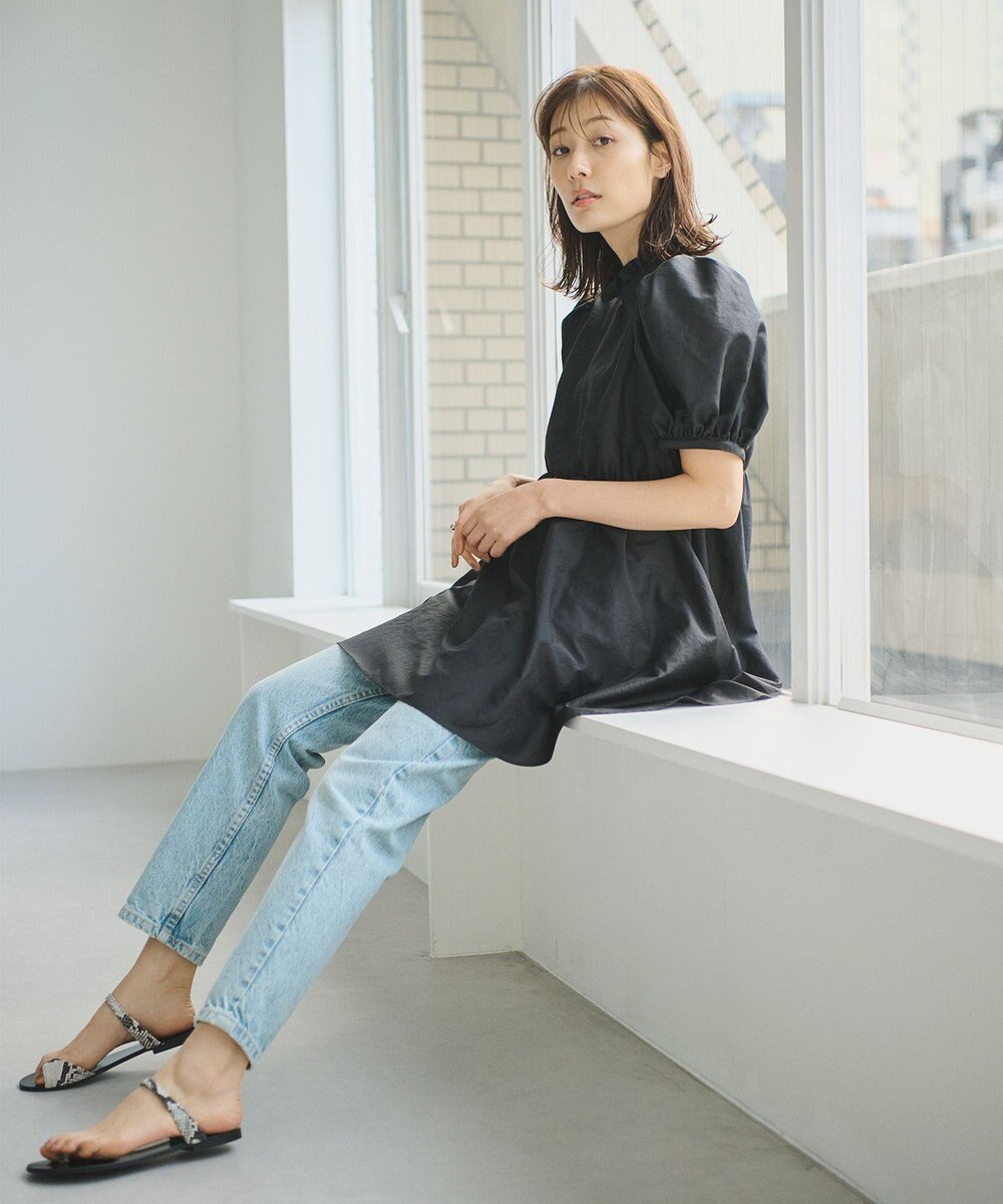 #Newans 【ANSWER for 骨格ウェーブ】フリルカラーパフスリーブチュニック 