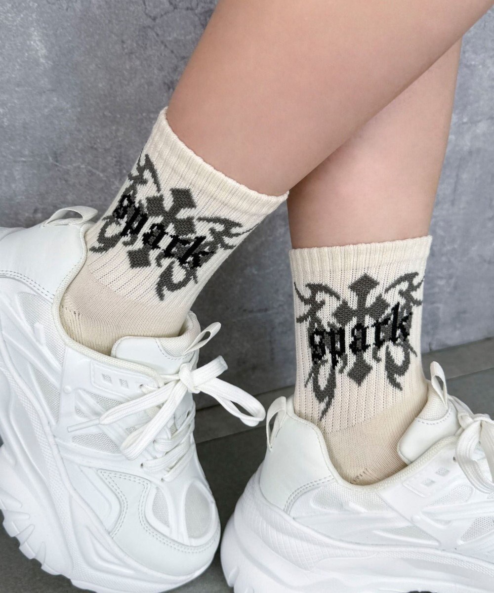 WEGO sparkロゴソックス 