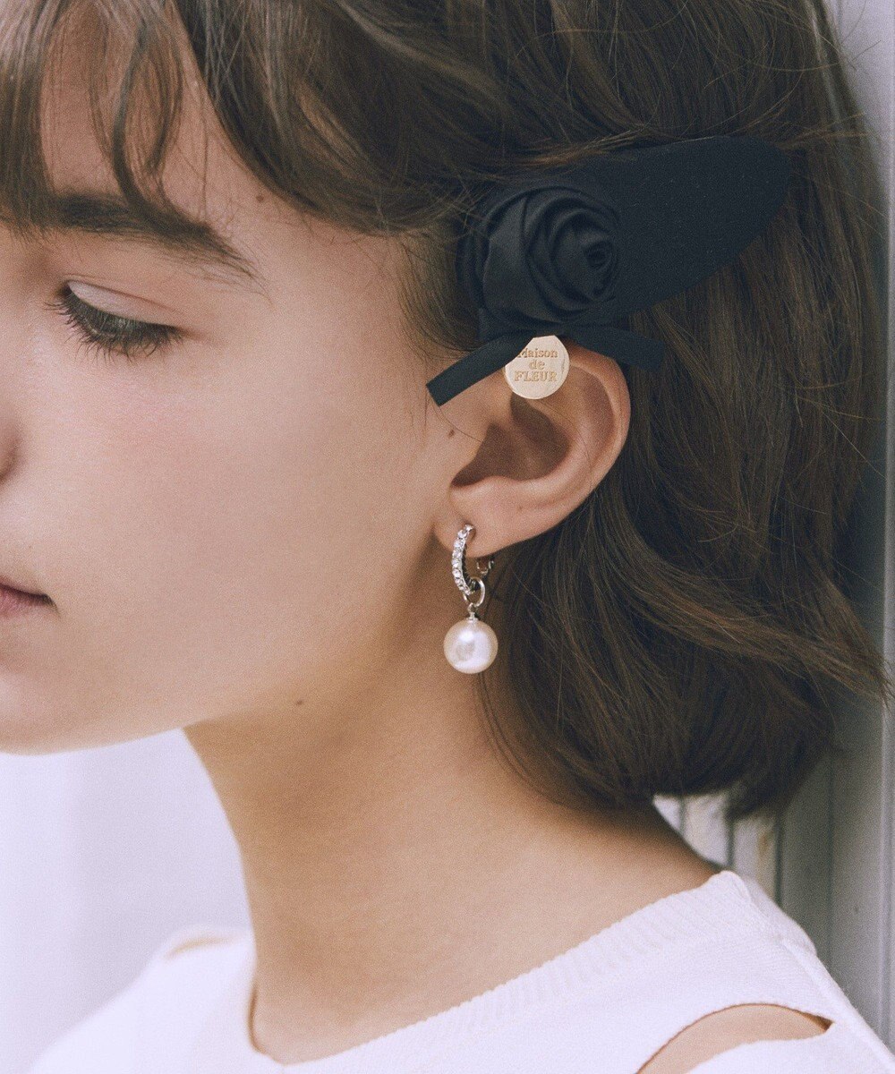Maison de FLEUR ２Ｗａｙパールビジューイヤリング 