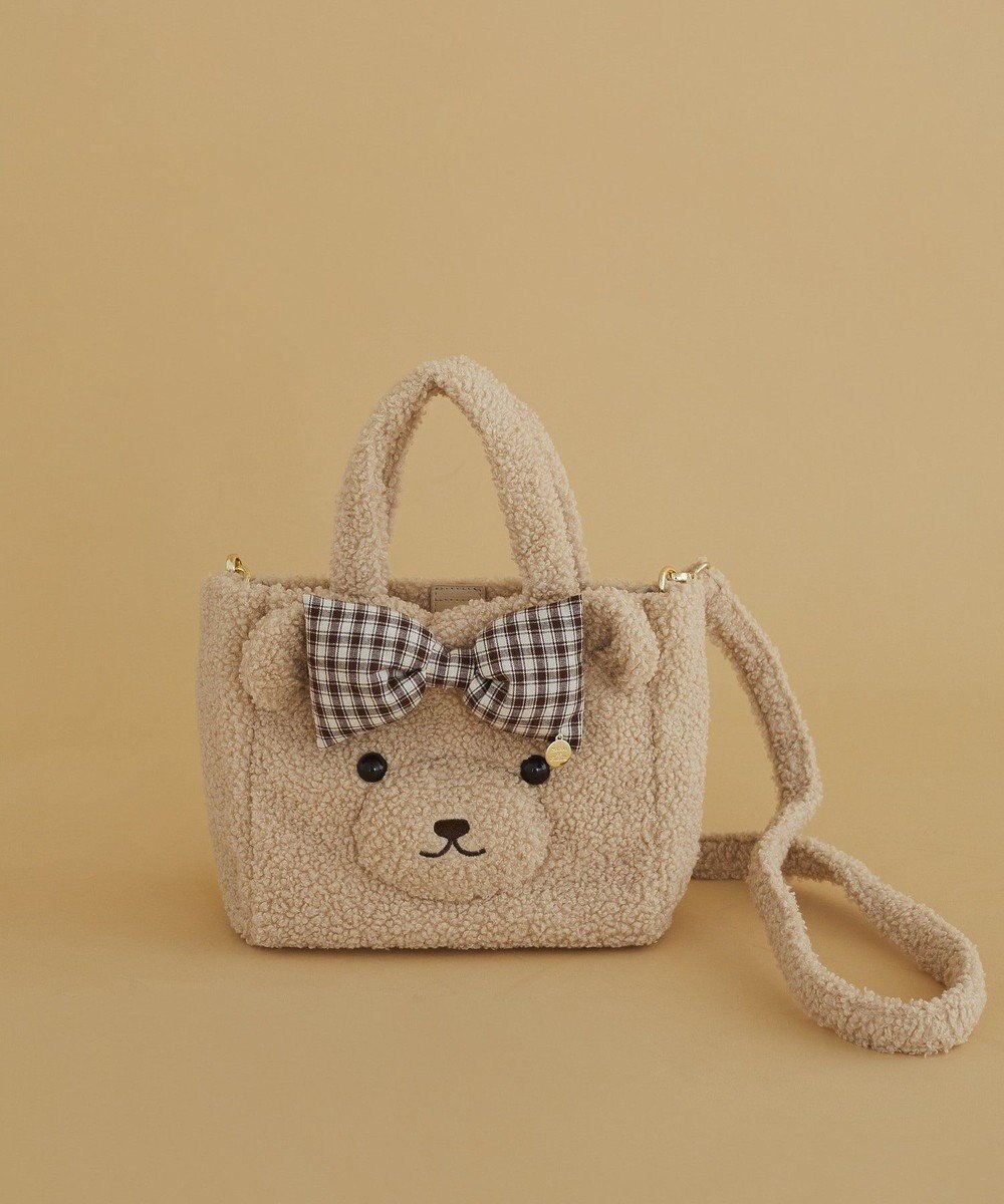 Maison de FLEUR リボンベアショルダートートバッグ 