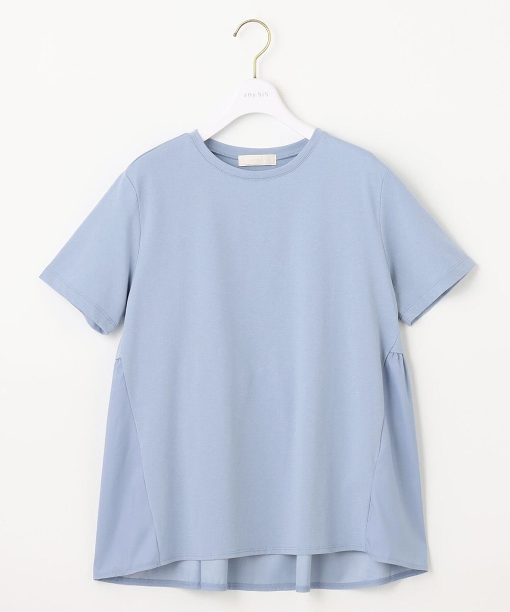 ANY SIS S 【WEB・一部店舗限定】サテンコンビ プルオーバー 