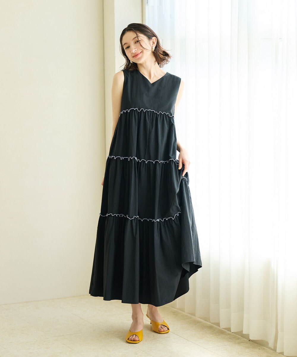 #Newans ボリュームティアードワンピース 