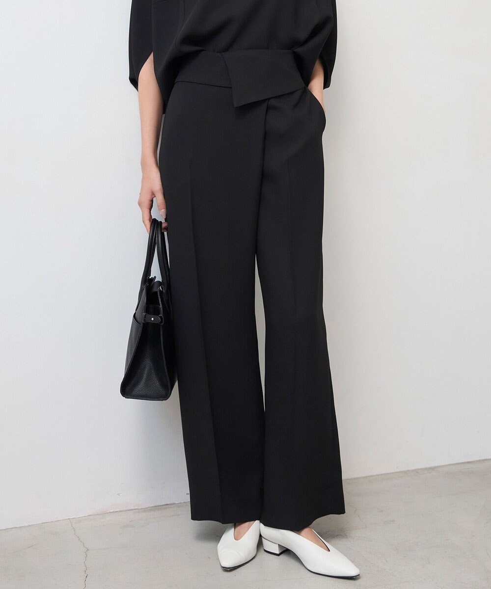 ICB L 【UVケア・接触冷感・速乾・防シワ・洗える】 FluidBackSatin デザインワイドパンツ 