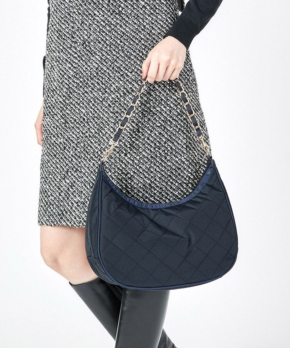 LeSportsac CHAIN N/S CONV HOBO/ディープシーブルーキルト 