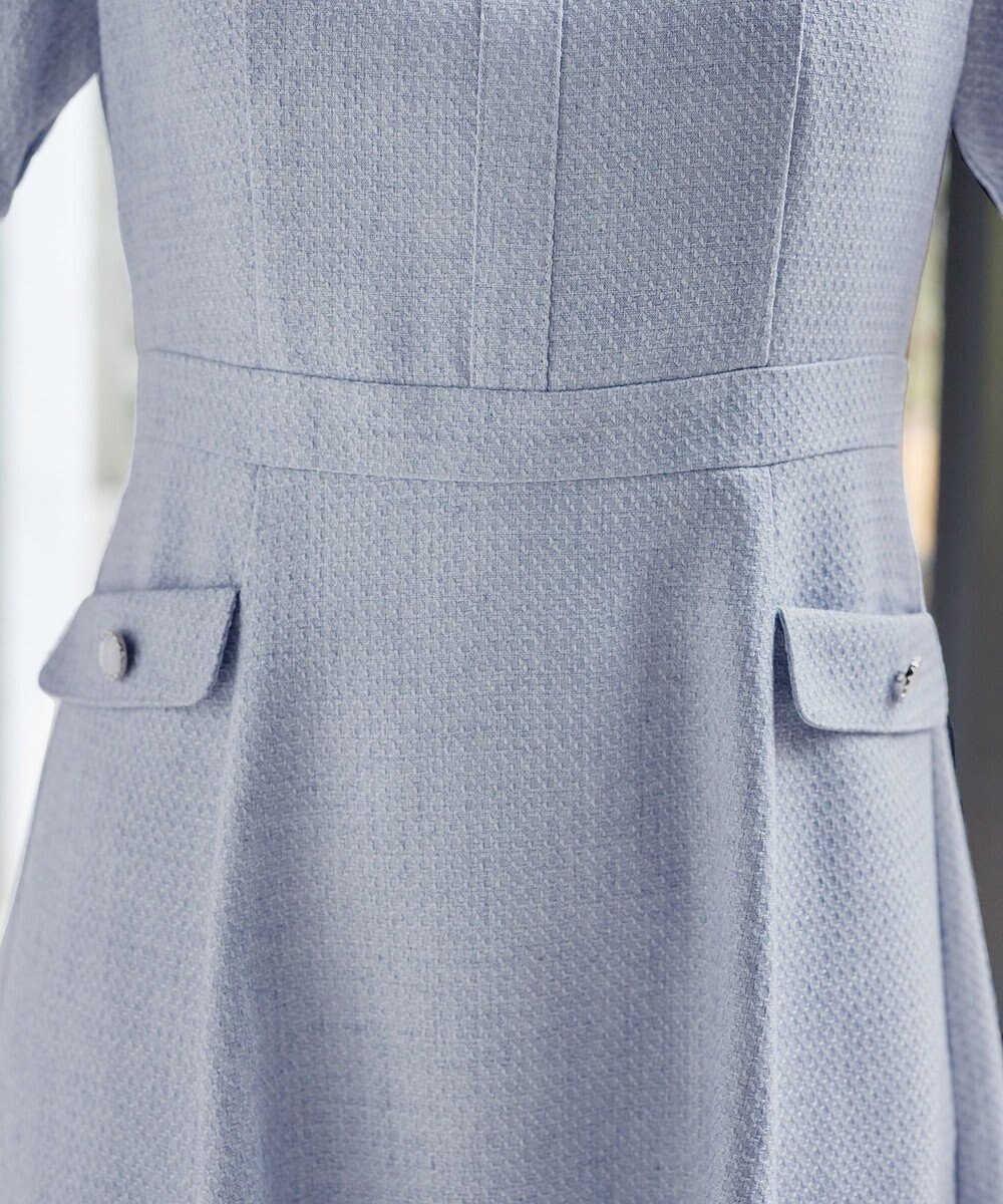 Tiaclasse 半袖サマーツイードワンピース 