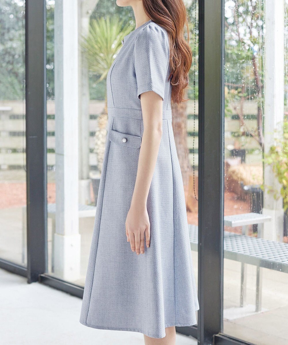 Tiaclasse 半袖サマーツイードワンピース 