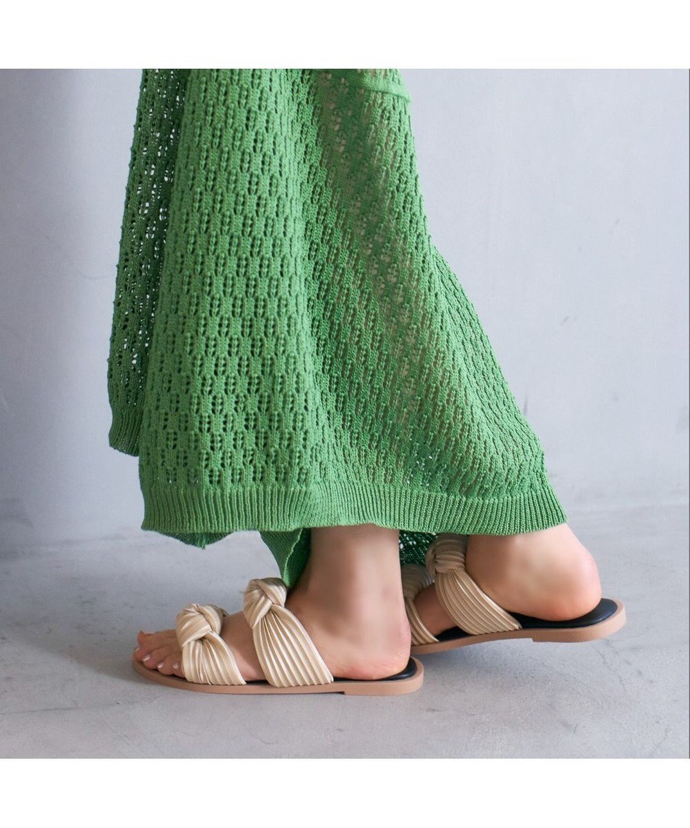 MODE ET JACOMO <carino>プリーツスポンジサンダル 