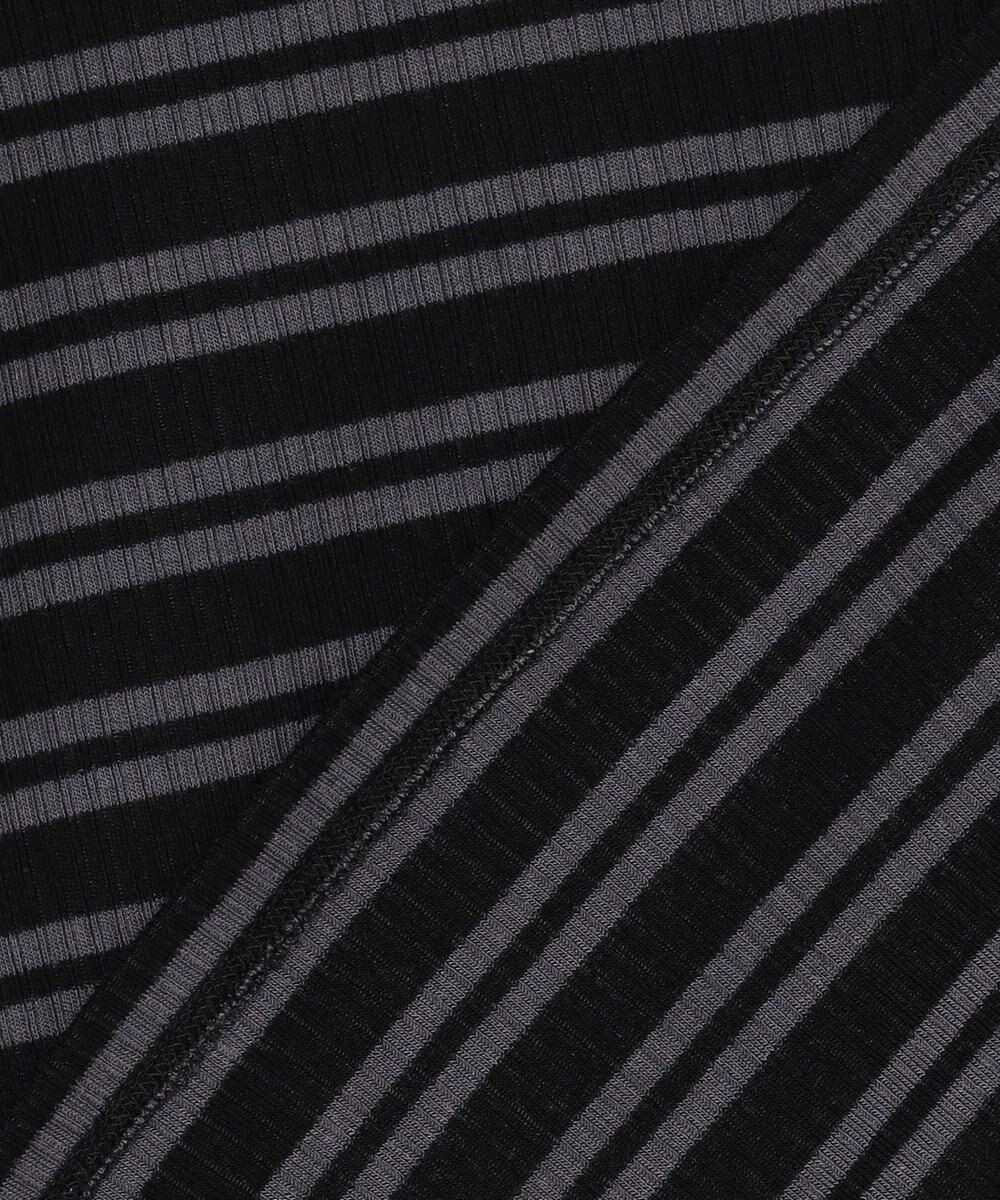 J.PRESS LADIES カシミヤシルク シアーリブ ボーダー タートル カットソー 