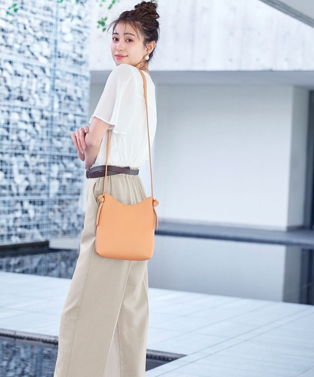 Tiaclasse 【日本製・洗える】麻調ワイドパンツ 