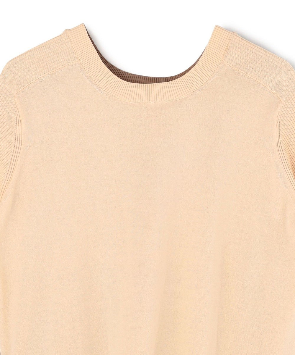BEIGE， JULIE / コットンシルク 2WAY半袖ニット 