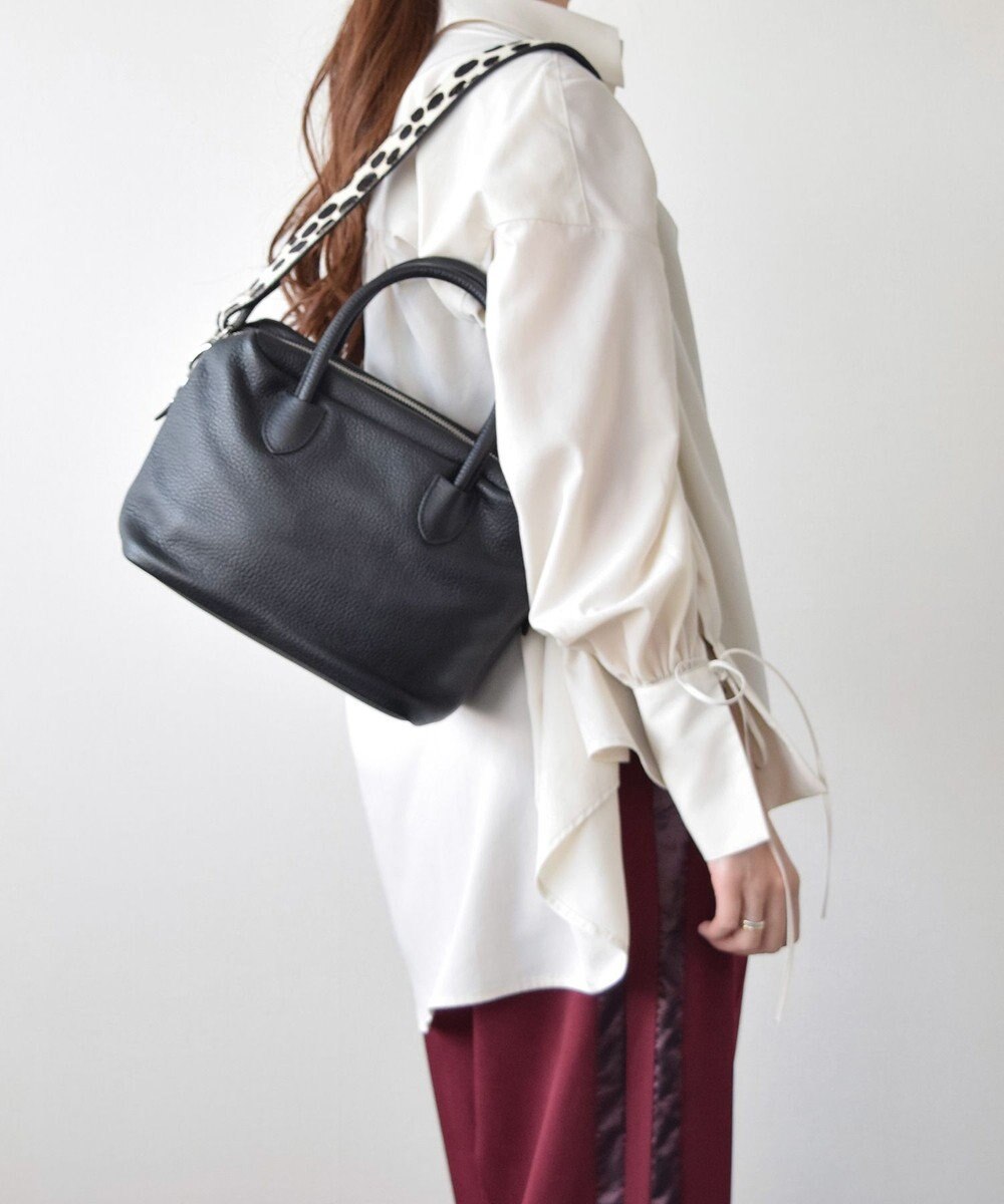 INTER-CHAUSSURES 【RIPANI】シュリンクレザースモールハンドバッグ 