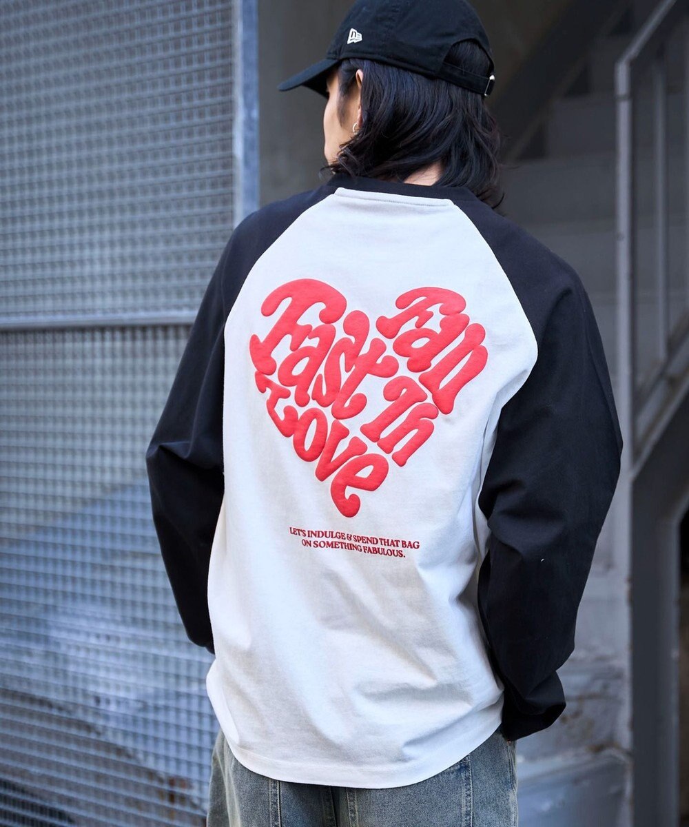 WEGO ラグランハートグラフィックT（LS） 