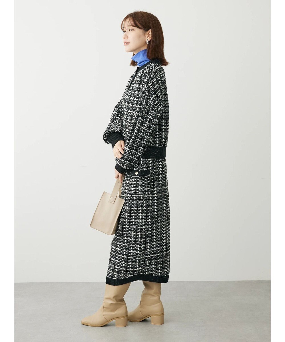 Green Parks ・ｆｕｒｒｙ　ｒａｔｅ　ツィードラメニットカーディガン 