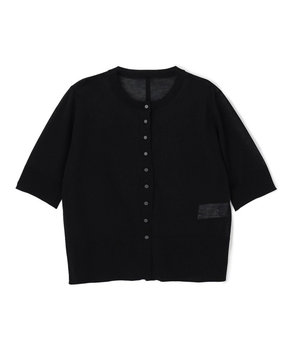 BEIGE， MOISE / シアーニット　5分袖カーディガン 