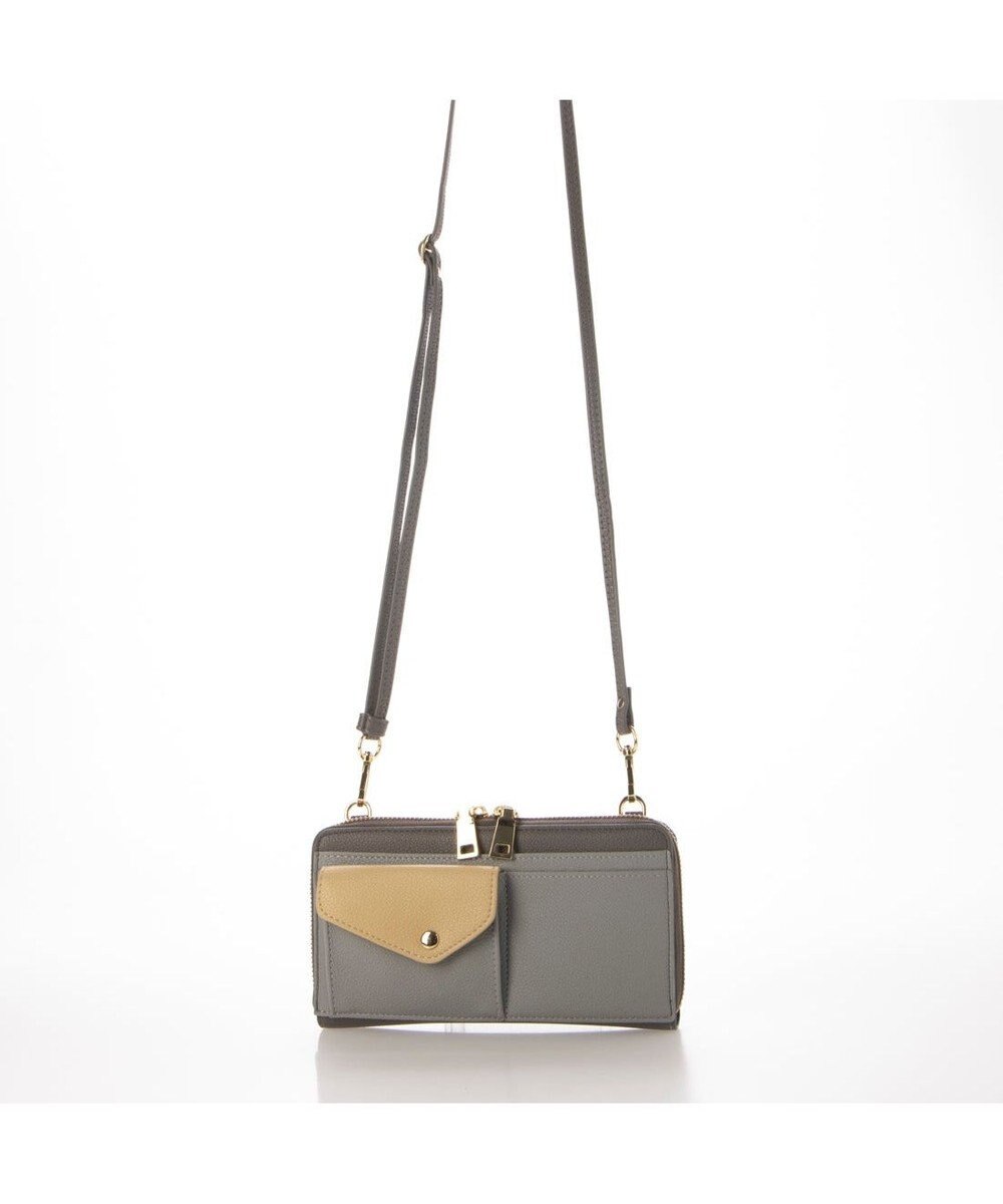 UNBILLION カシュカシュ cachecache / リールキー付きウォレットショルダーバッグ 