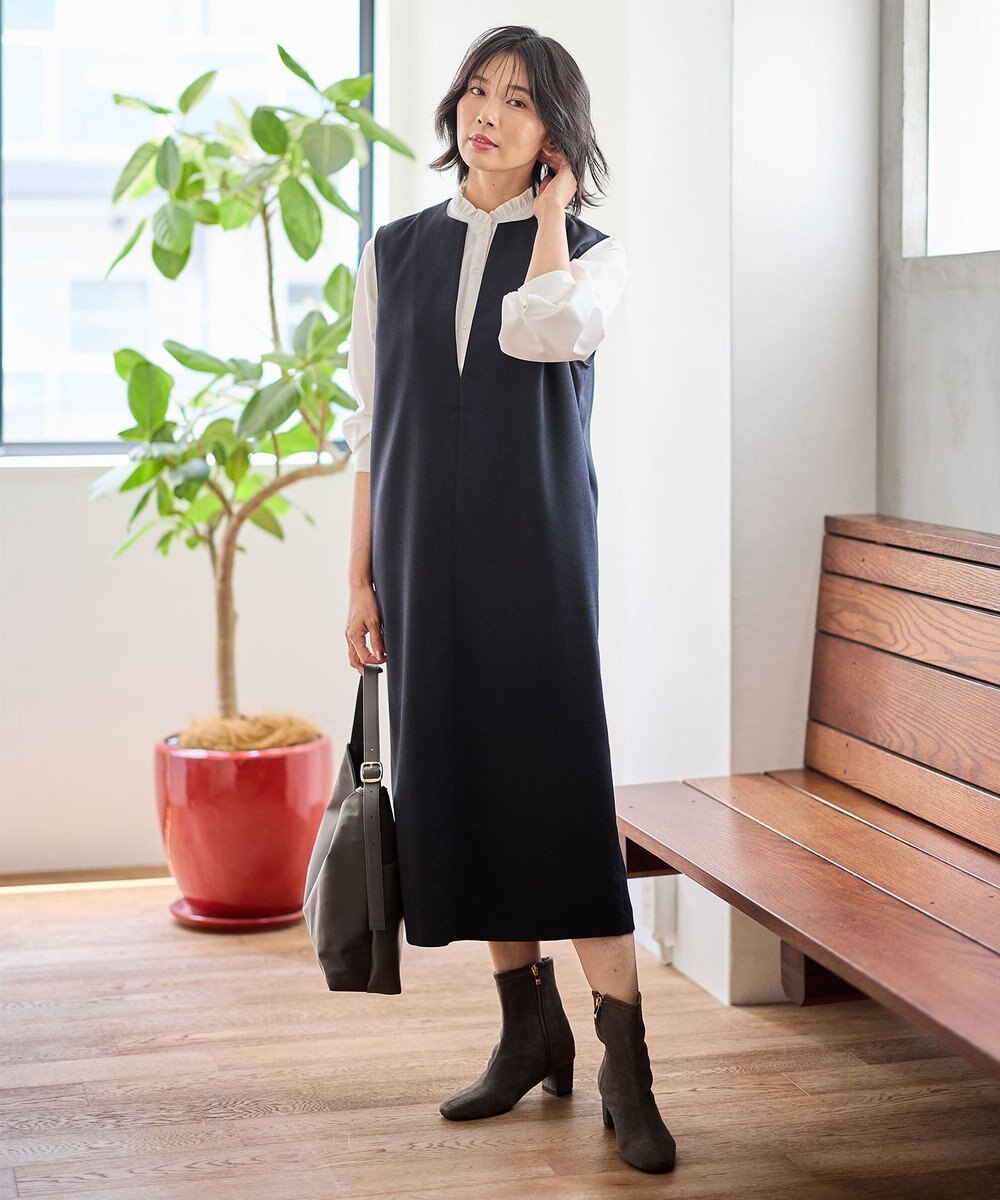 ANY スタンドネックブラウス 