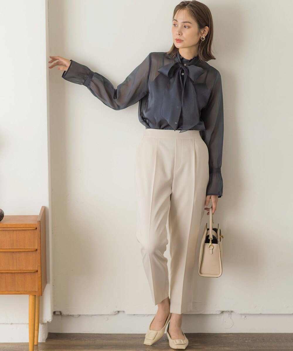 組曲 シャイニーオーガン ボウタイ付きブラウス 