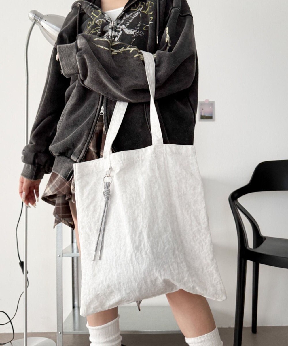 WEGO チャーム付きA4トートバッグ 