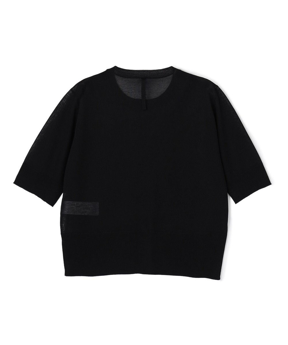 BEIGE， MOISE / シアーニット　5分袖カーディガン 