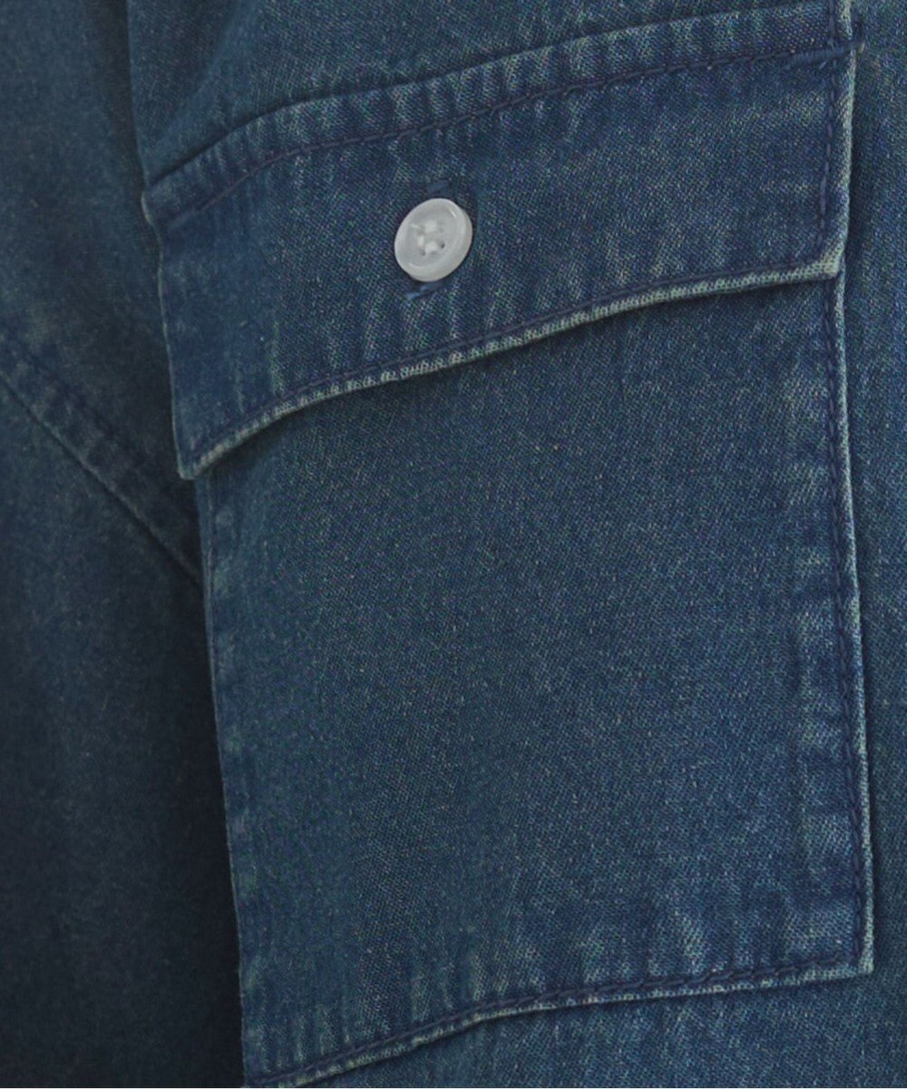 WEGO 【ANGIE VINTAGE】オーバーサイズデニム半袖シャツ 