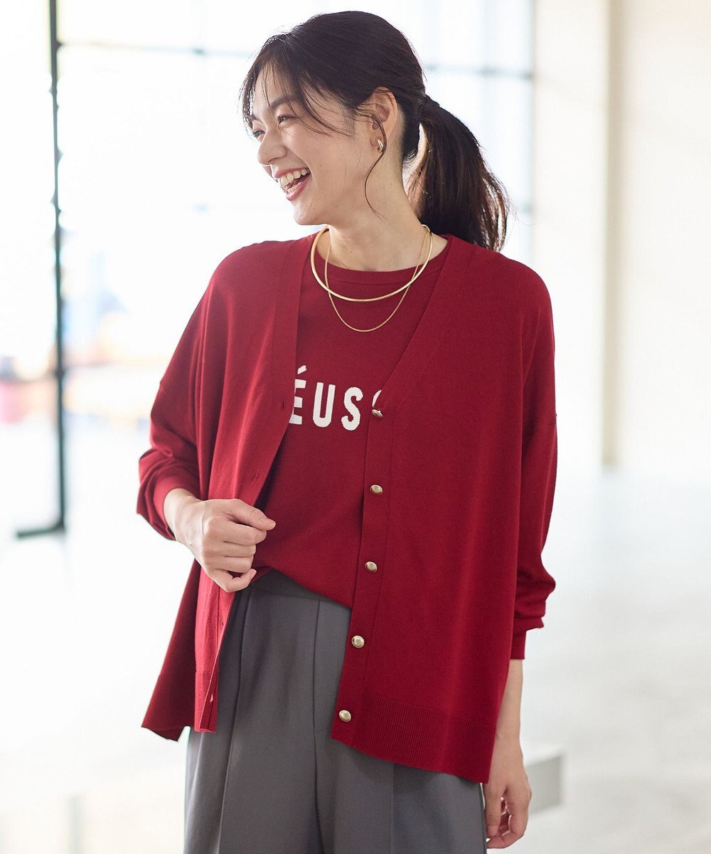 ANY ゆるＶネックカーディガン 