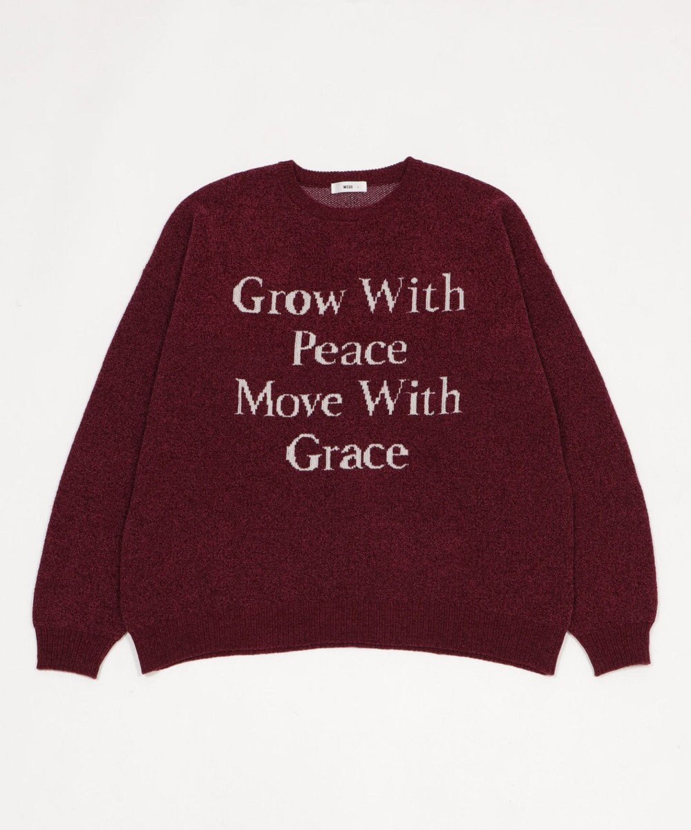 WEGO 【ユニセックス着用ITEM】ベロアモールグラフィックプルオーバー 