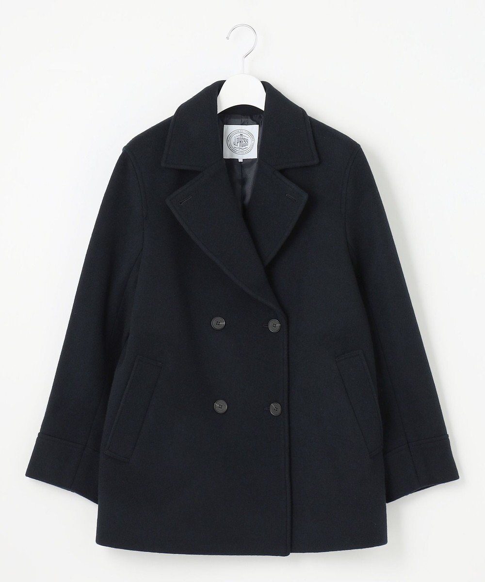 J.PRESS LADIES L Jackal 140sソフトメルトン Pコート 