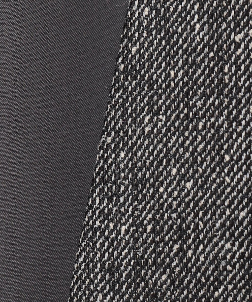 ICB L ミックスヤーンツイード ノーカラージャケット 