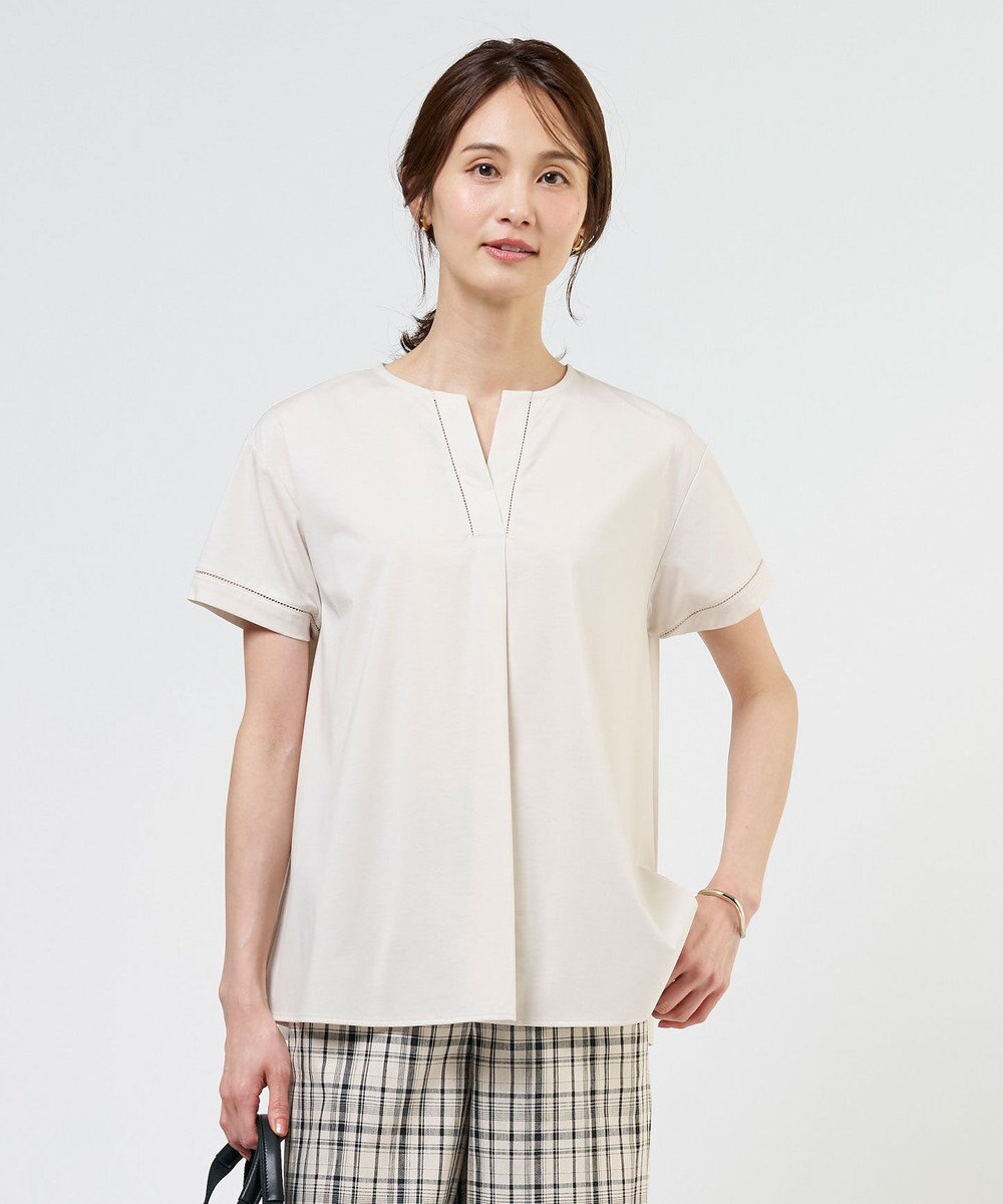 J.PRESS LADIES プレーティングジャージー チュニック丈 カットソー 