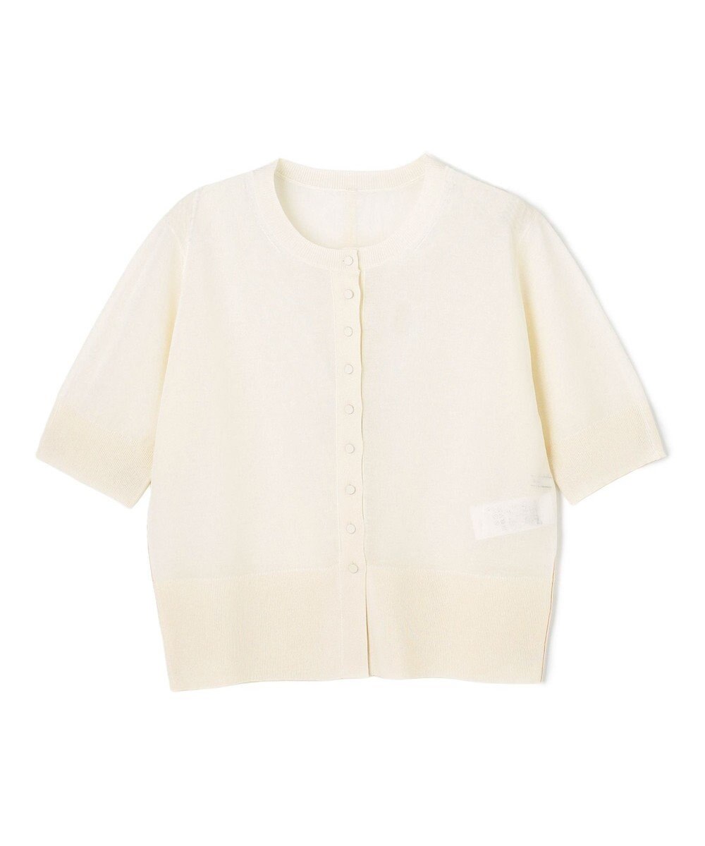 BEIGE， MOISE / シアーニット　5分袖カーディガン 