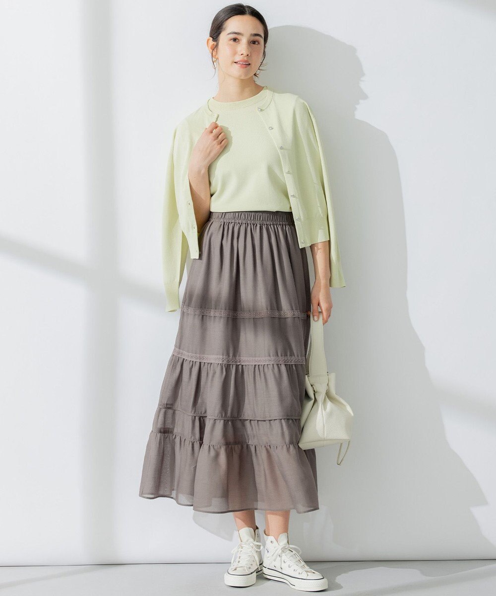 組曲 【8色展開・アンサンブル対応】ブーケカラーカーディガン 