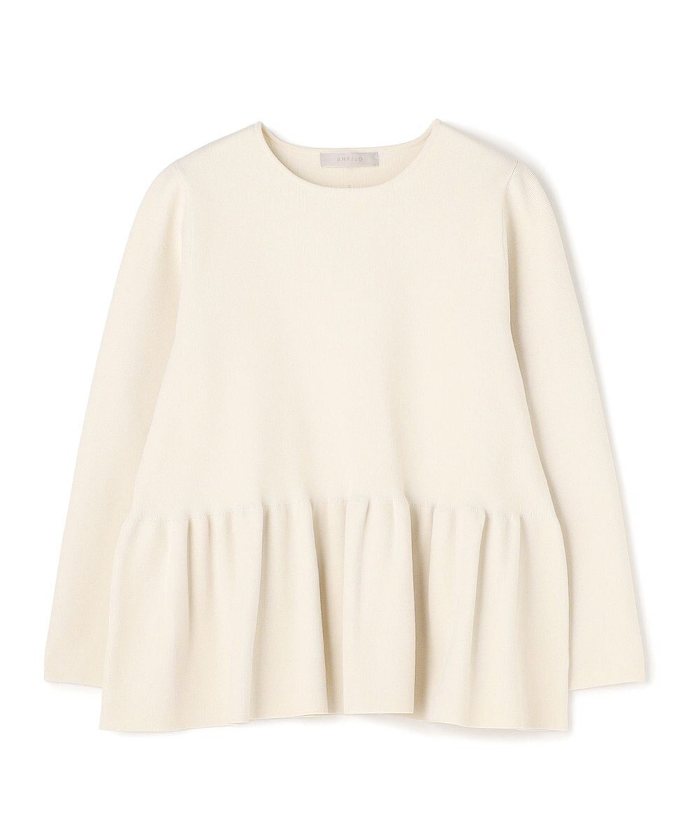 UNFILO BEAUTY FORM KNIT ペプラムセットアップ 