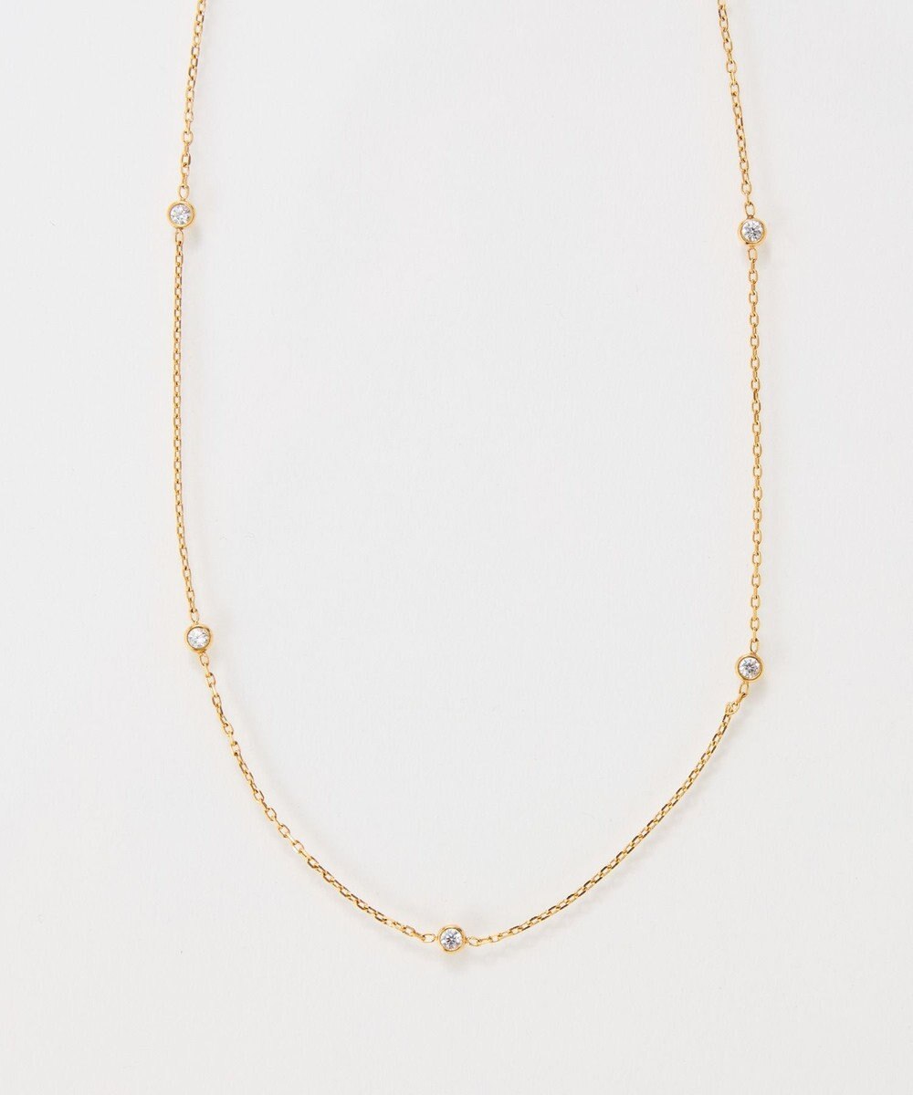 Phoebe 【金属アレルギー対応】ステーションビジューチョーカー/サージカルステンレス/38cm～43cm 