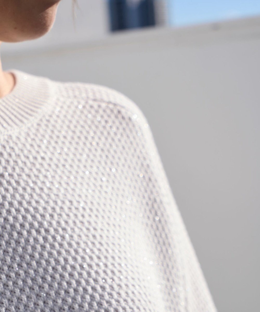 UNFILO ラメリンクス ラウンドテールニット 