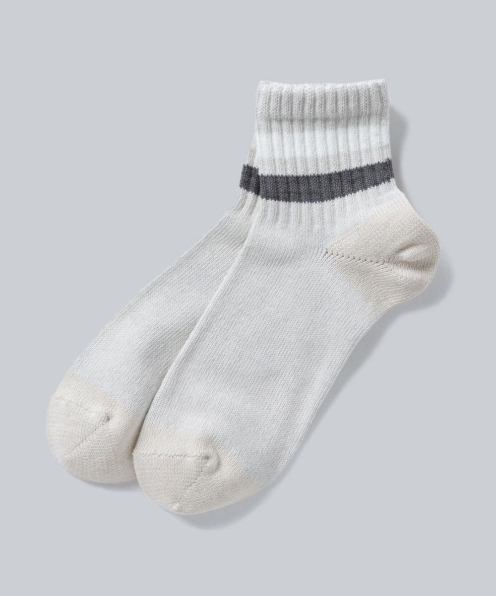 WHITE MAILS 【UNISEX】PAPER STRIPE SHORT ソックス 