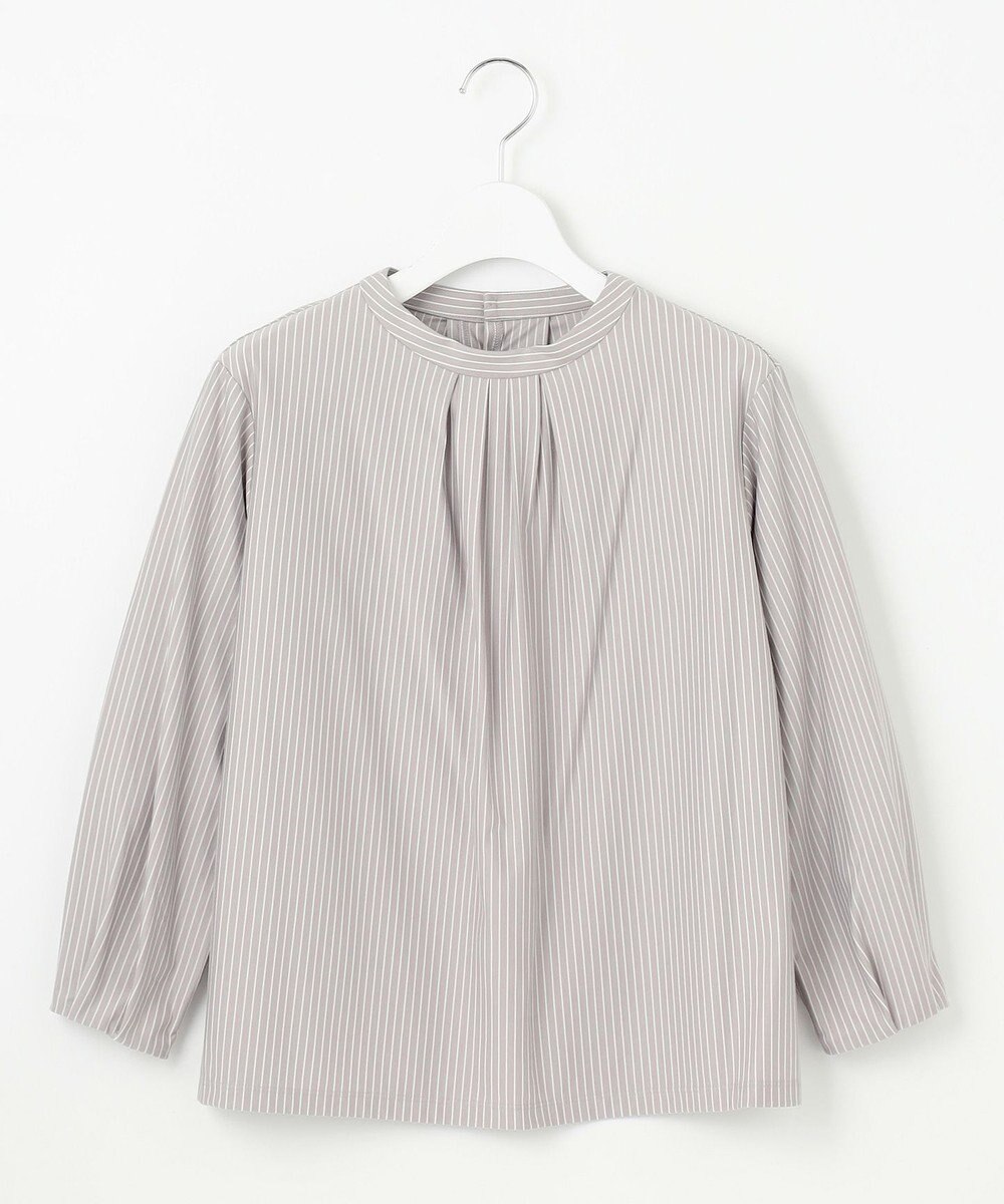 J.PRESS LADIES ストライプジャージー モックネック カットソー 