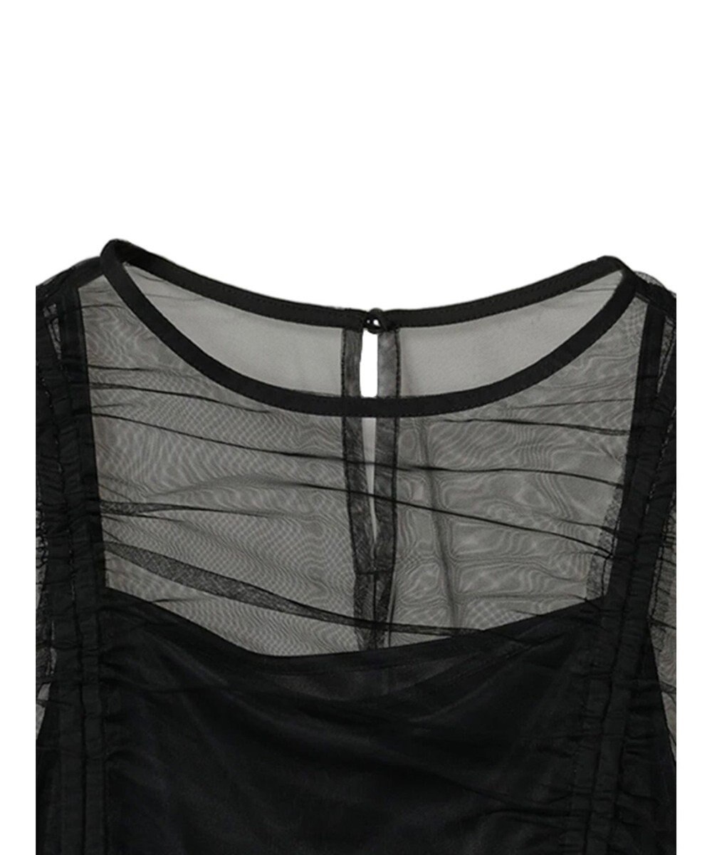 Green Parks ・ＥＬＥＮＣＡＲＥ　ＤＵＥ　チュールギャザーブラウス 