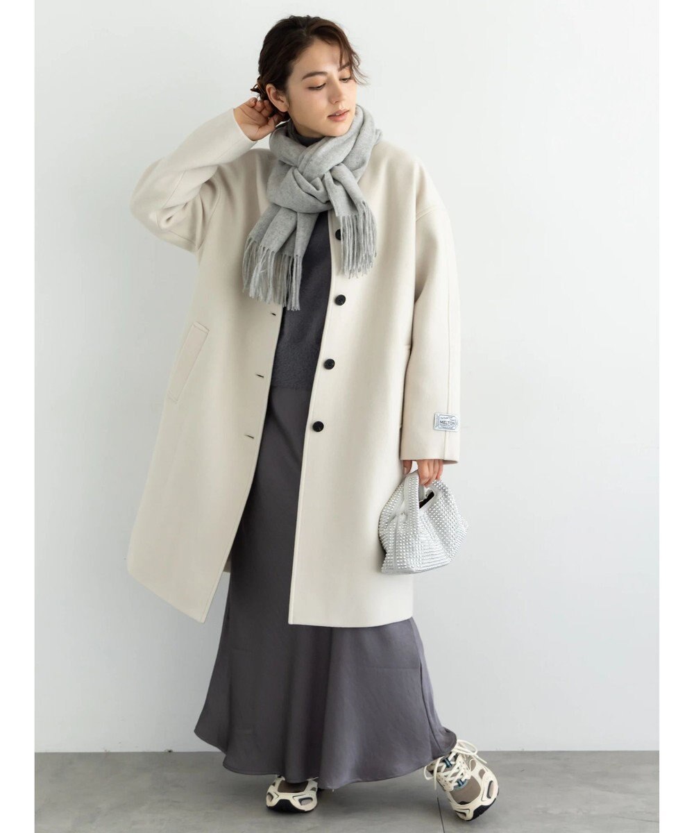Te chichi ウールメルトンノーカラーロングコート《2025winter catalog item》 