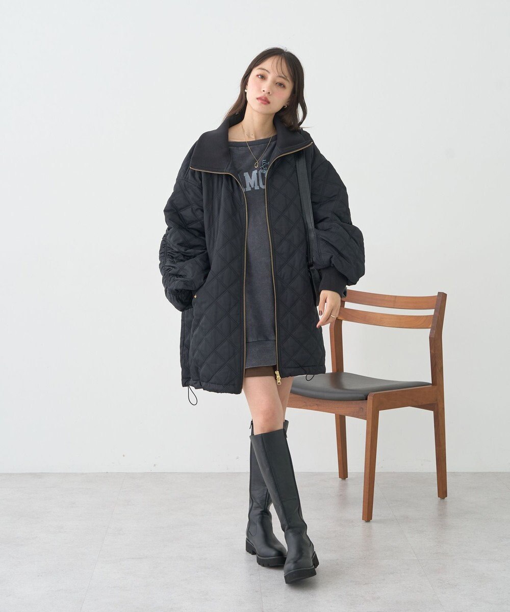 earth music&ecology キルティングバルーンコート 