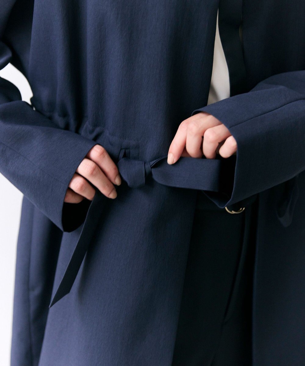 BEIGE， PORDIC / ドロスト付きロングスプリングコート 