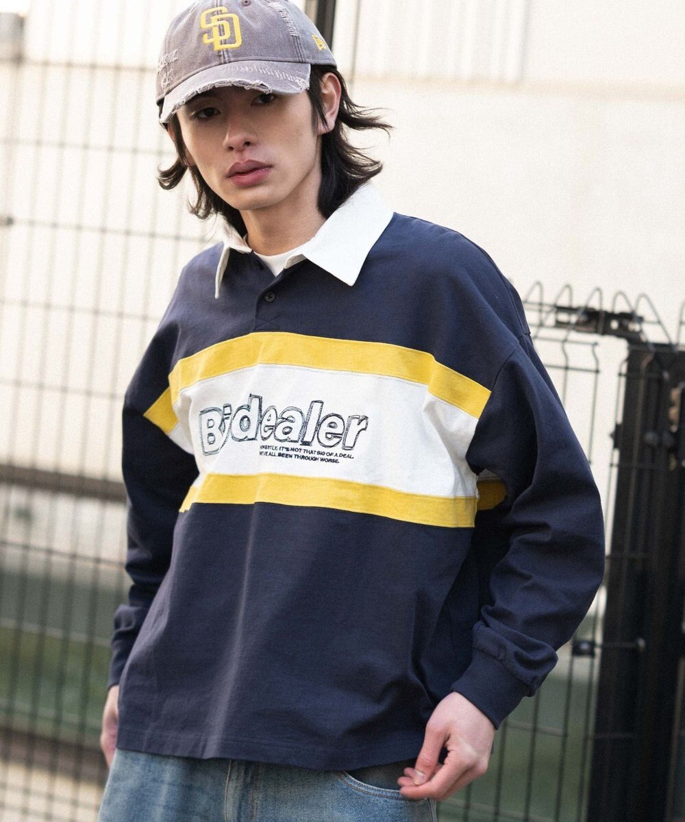 WEGO 【ユニセックス着用ITEM】ステッチロゴラガーシャツ 