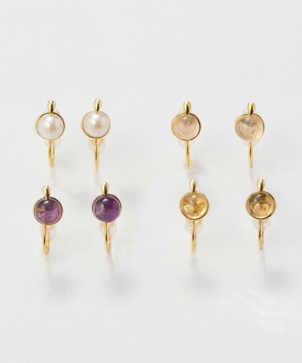 Phoebe 【痛くないシリーズ】パワーストーンライトフィットイヤリング　パール 