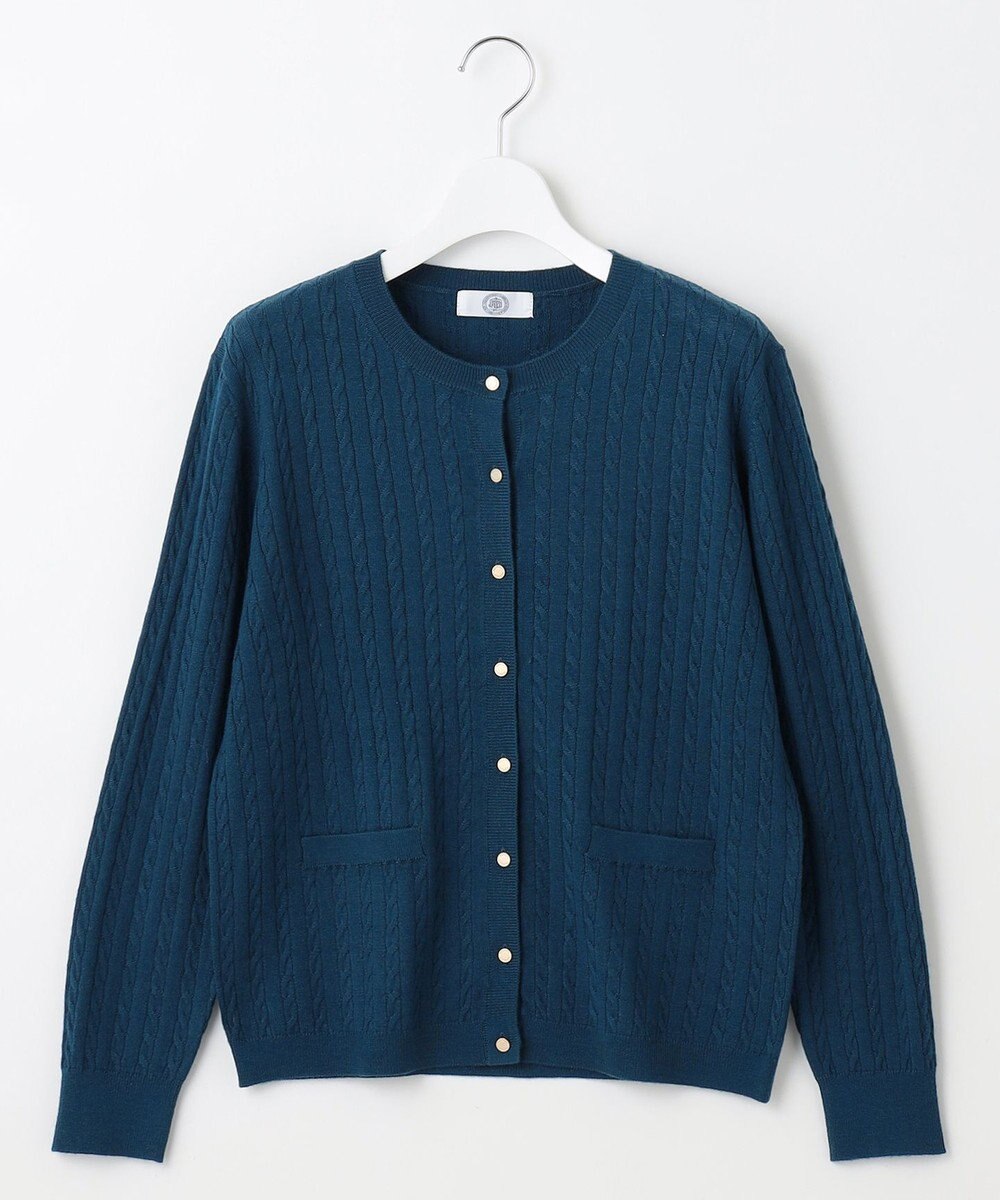 J.PRESS LADIES 【洗える】KNIT BASIC クルーネック カーディガン 