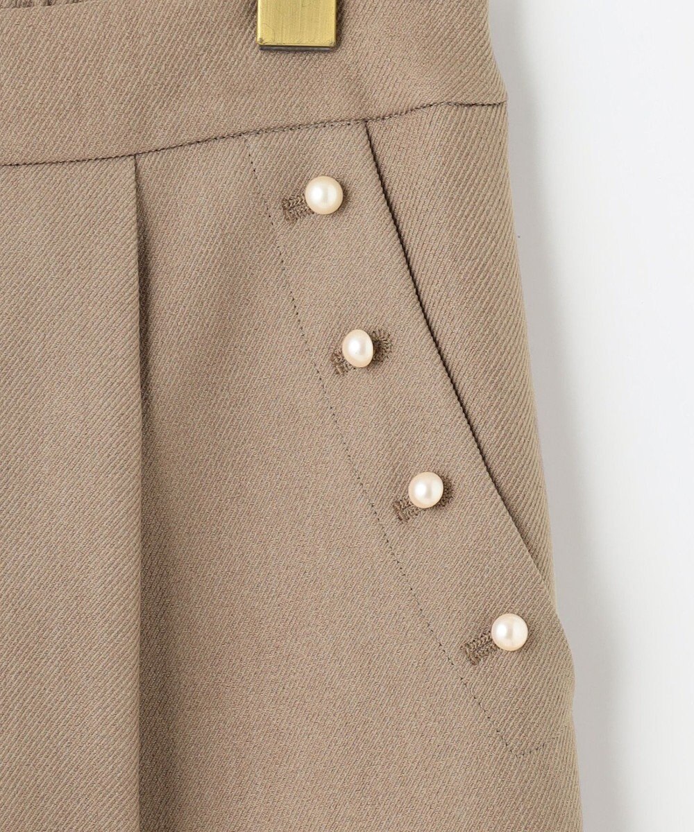 ANY SIS 【美人百花11月号掲載】パール調ポイントツイル パンツ 