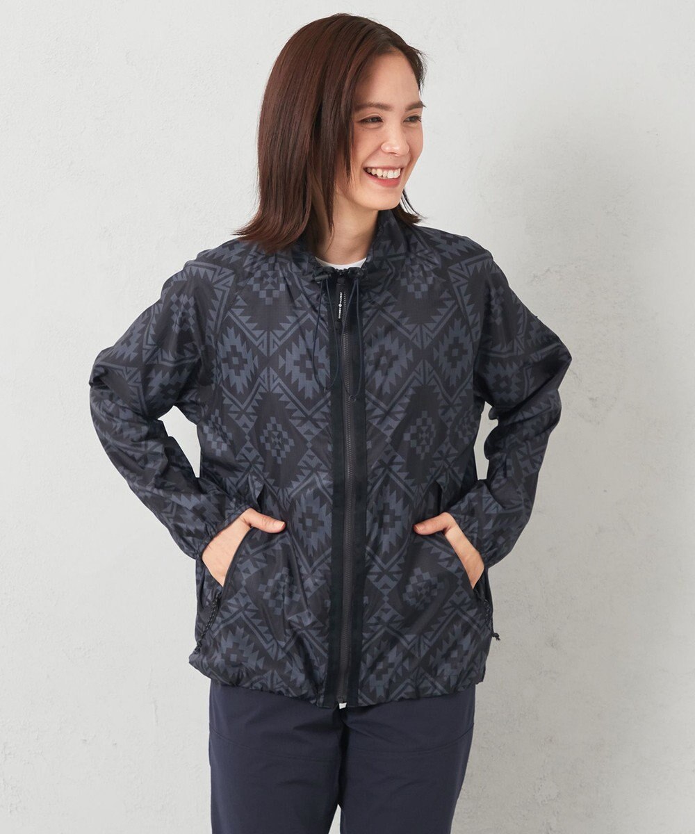 JOSEPH ABBOUD MOUNTAIN 【UNISEX】ポケッタブル ネイティブモチーフリップブルゾン 